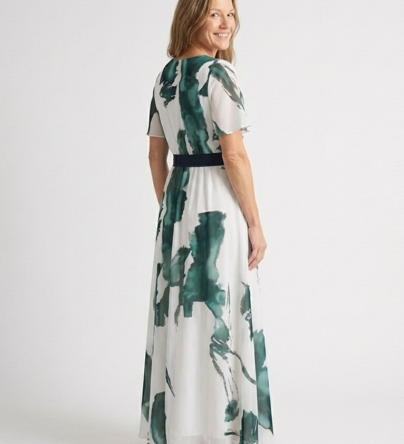 Navy-Tie Maxi Dress by Eleanor Vale