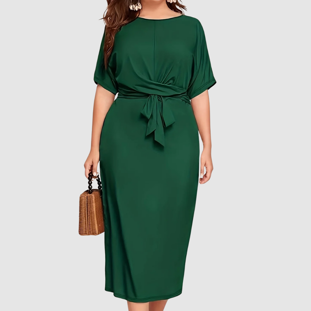 Knotted-Tie Midi Dress by Eleanor Vale