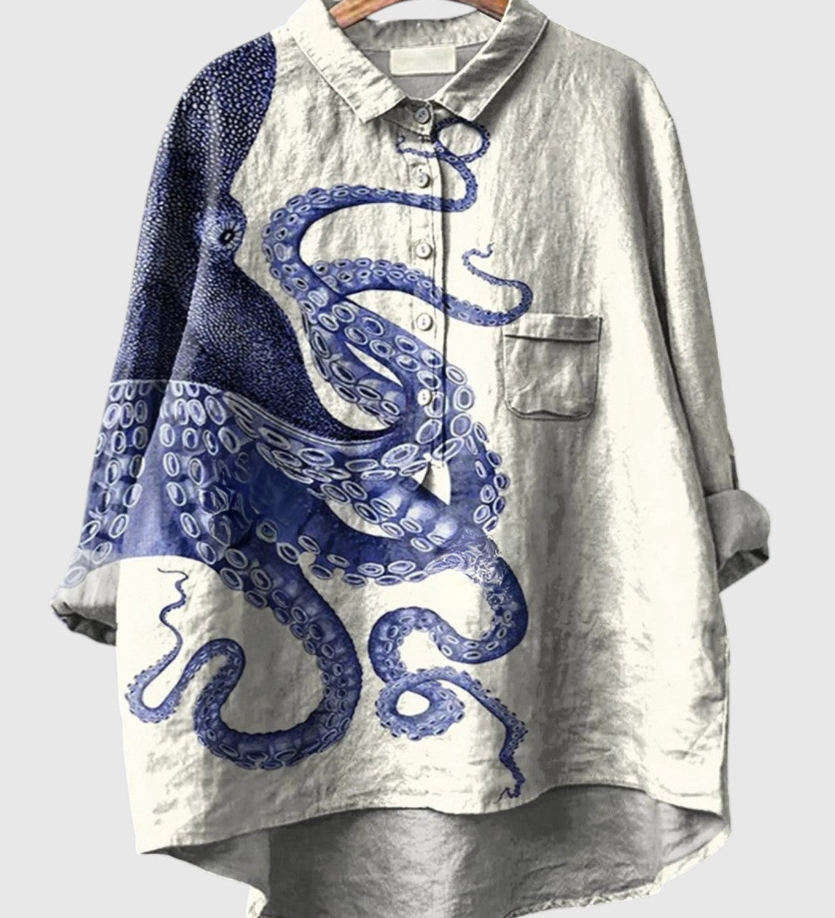 Octopus-Print Shirt by Eleanor Vale