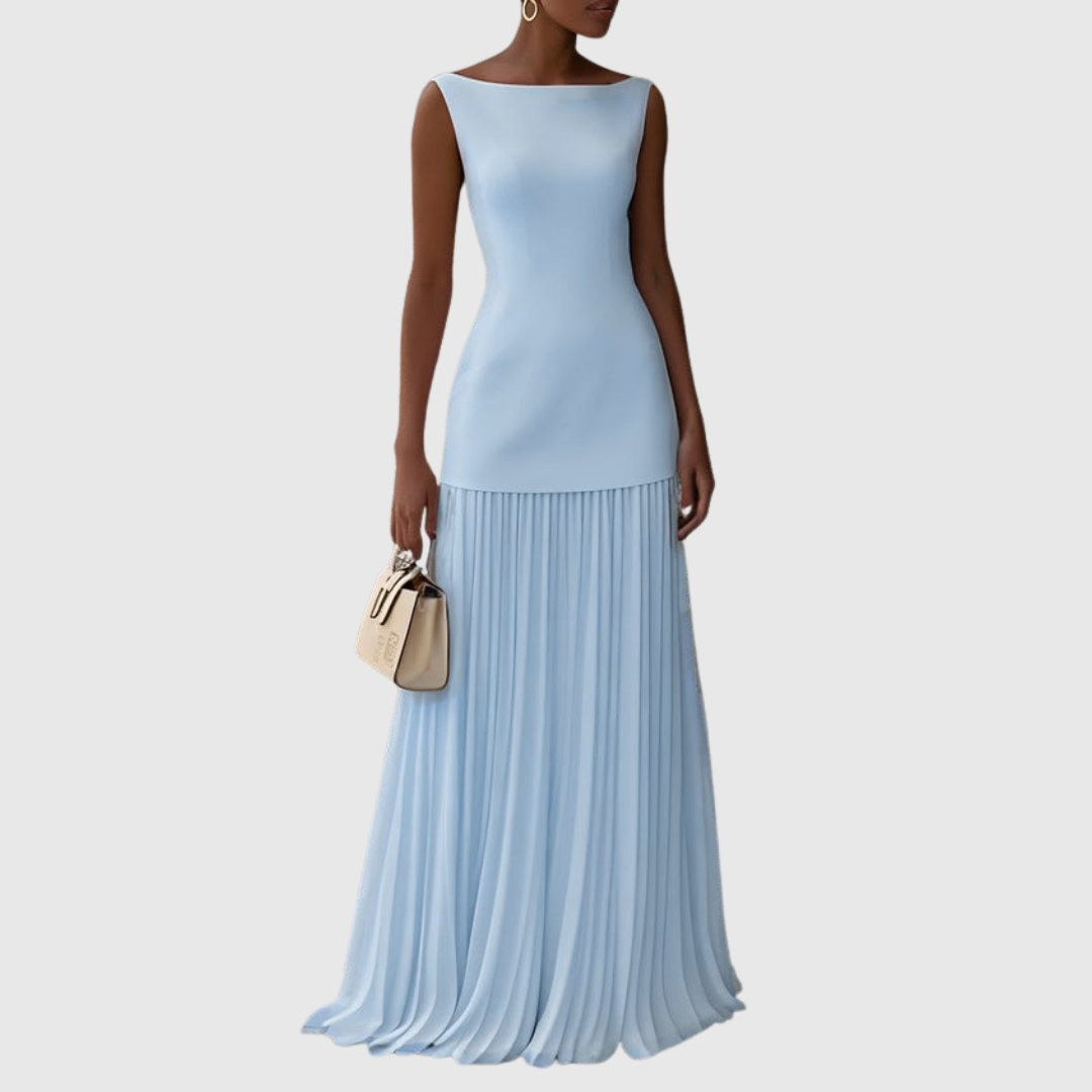 Knife-Pleat Maxi Dress by Eleanor Vale