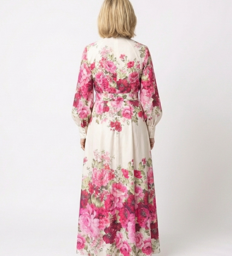 Peony-Border Maxi Dress by Eleanor Vale