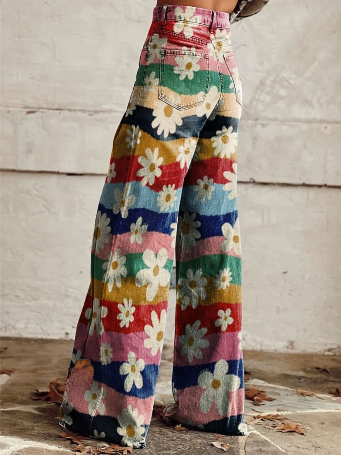 Banded-Floral Trousers by Eleanor Vale