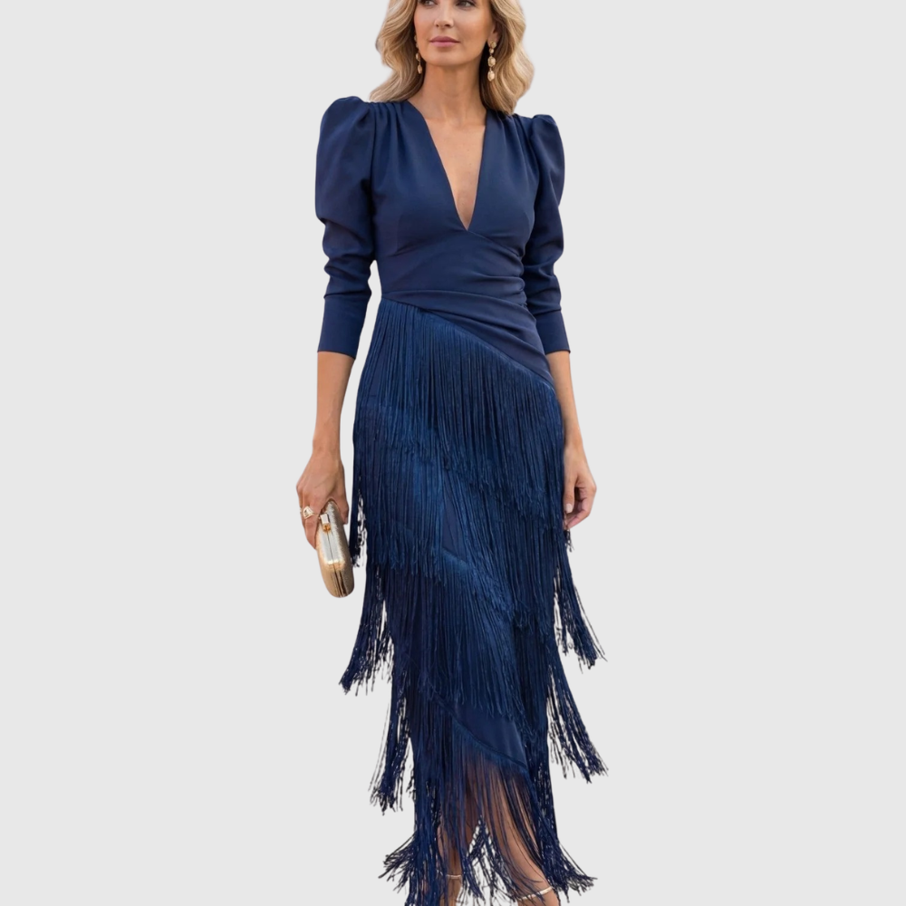 Ombré-Fringe Dress by Eleanor Vale