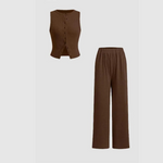 Ribbed-Button Co-Ord Set by Eleanor Vale