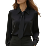 Tie-Neck Shirt by Eleanor Vale