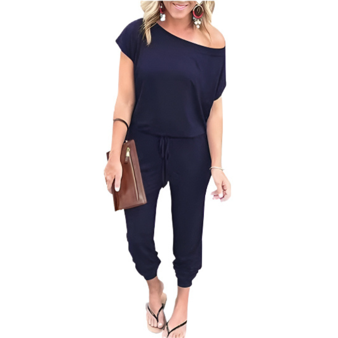 Cuffed-Jogger Playsuit by Eleanor Vale