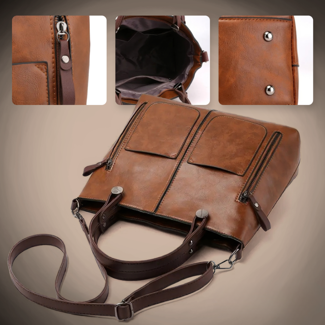 Pocket-Front Shoulder Bag by Eleanor Vale