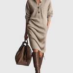 Ribbed-Wool Midi Dress by Eleanor Vale