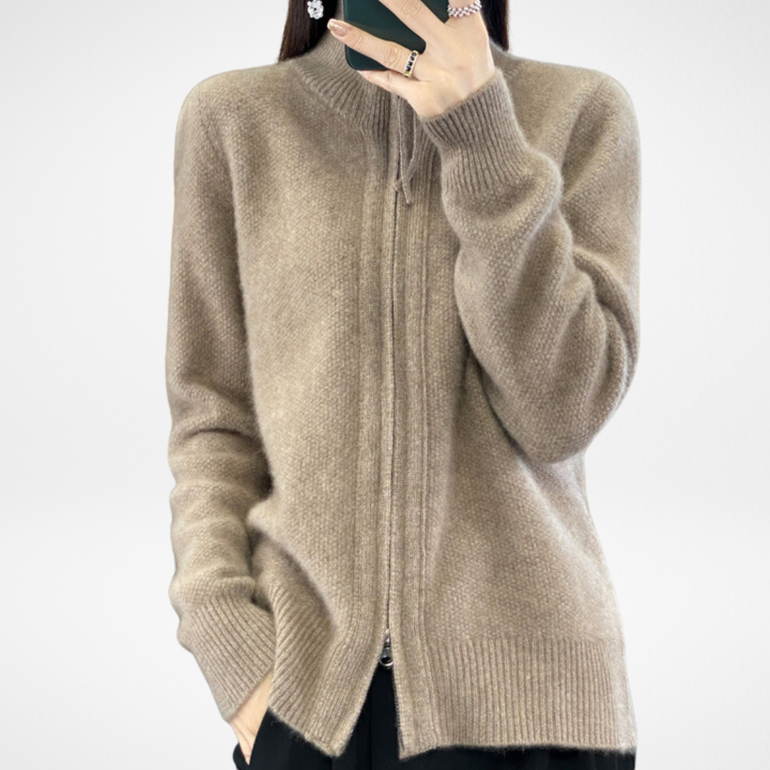 Ribbed-Zip Gilet by Eleanor Vale