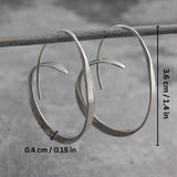 Forged-Oval Earrings by Eleanor Vale