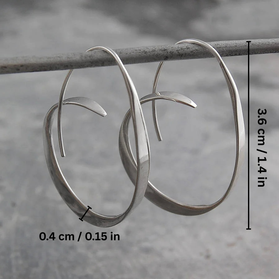 Forged-Oval Earrings by Eleanor Vale