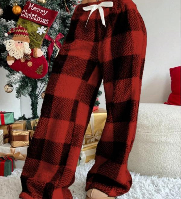 Brushed-Check Trousers by Eleanor Vale
