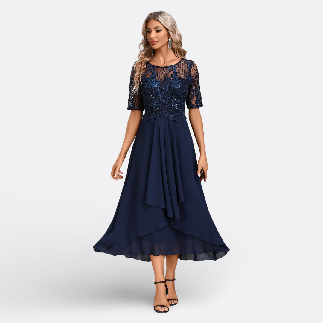 Shimmer-Lace Dress by Eleanor Vale