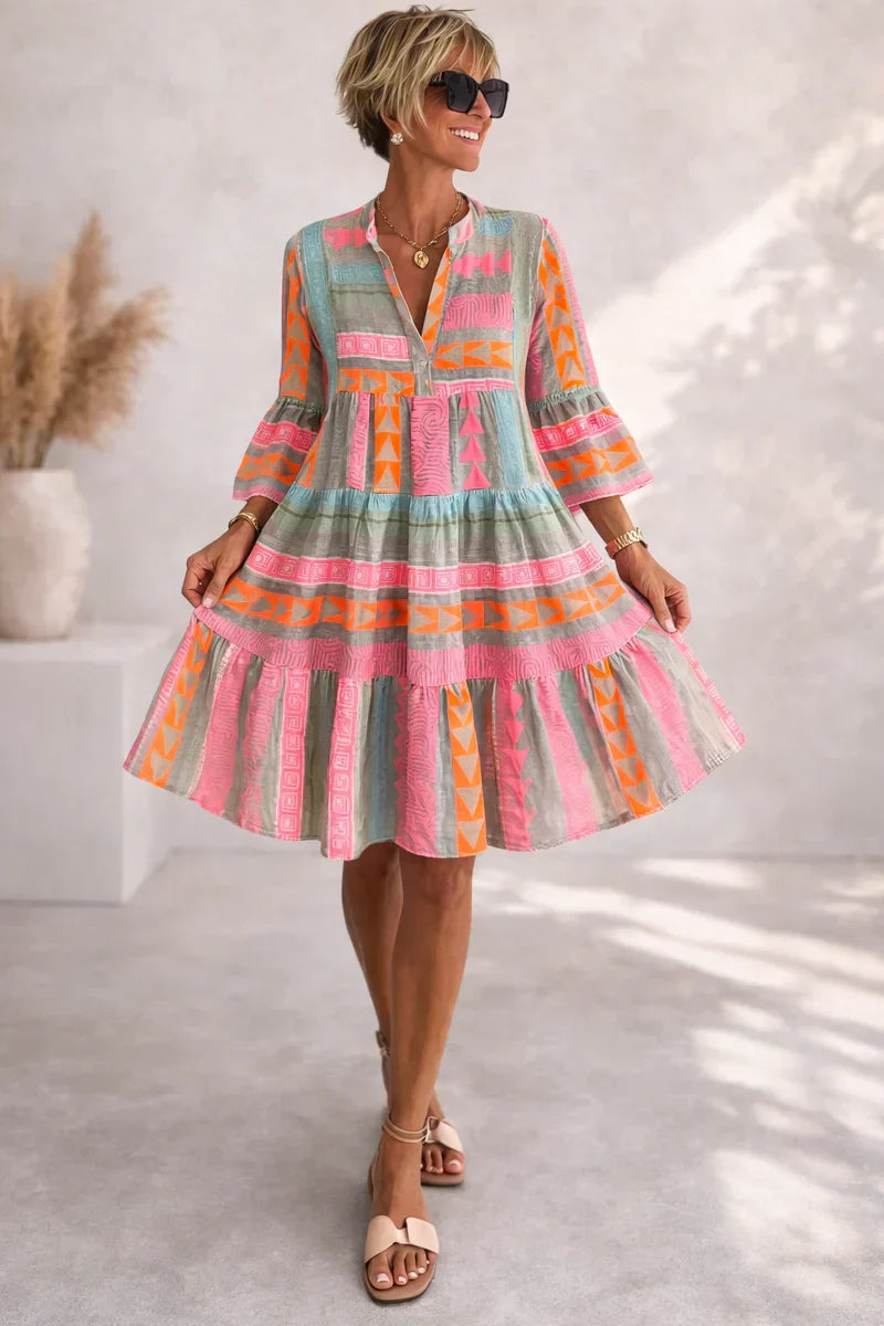 Ruffle-Cuff Midi Dress by Eleanor Vale