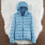Lightweight padded jacket in baby blue