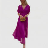 Fuchsia-Drape Dress by Eleanor Vale