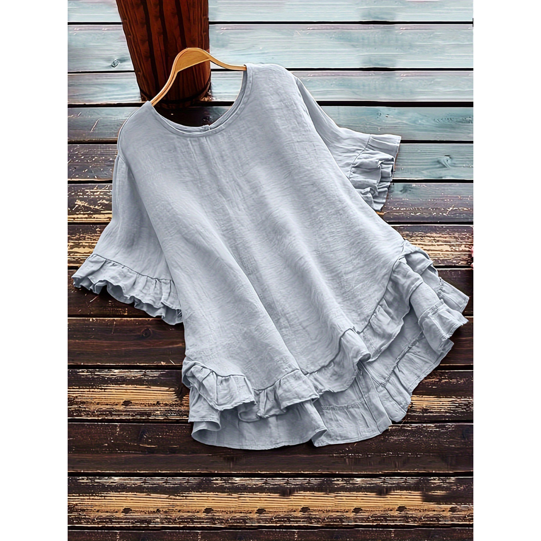 Double-Ruffle Blouse by Eleanor Vale