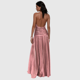 High-Slit Shimmer Dress by Eleanor Vale