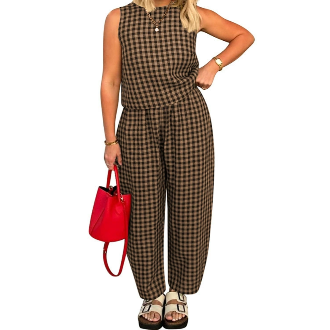 Micro-Check Co-Ord Set by Eleanor Vale