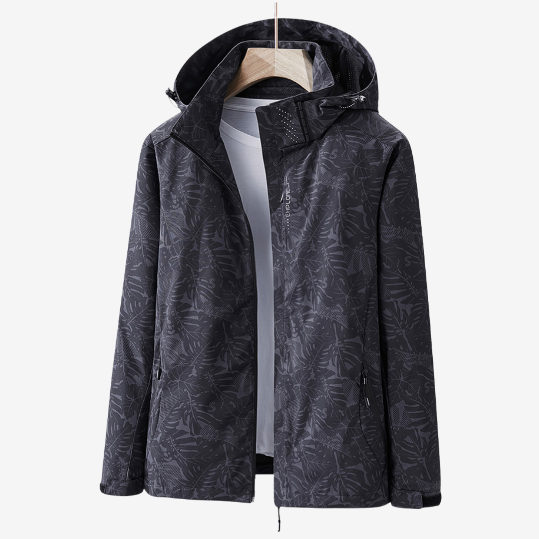 Botanical-Print Windbreaker by Eleanor Vale