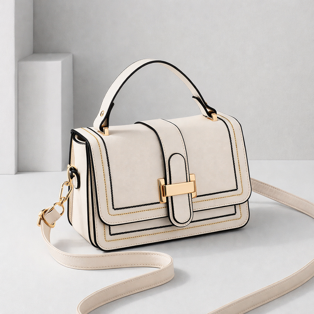 Piped-Flap Bag by Eleanor Vale