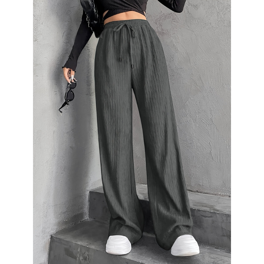 Crinkle-Texture Trousers by Eleanor Vale