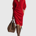 Ribbed-Wool Midi Dress by Eleanor Vale