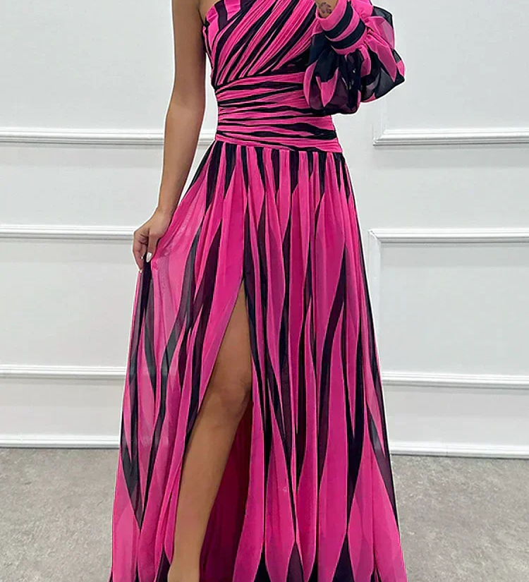 Monochrome-Stripe Dress by Eleanor Vale
