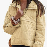 Quilted-Hood Pullover by Eleanor Vale