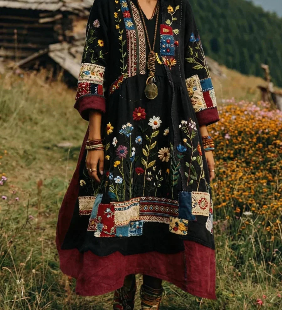Embroidered-Folk Dress by Eleanor Vale