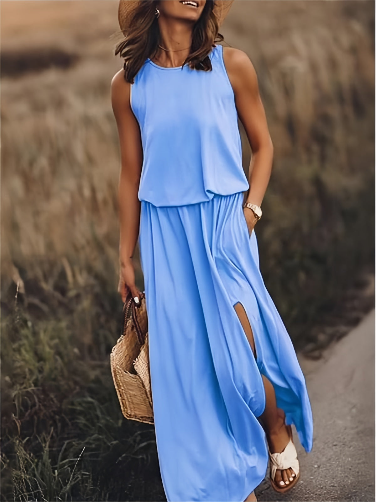 Blouson-Waist Dress by Eleanor Vale