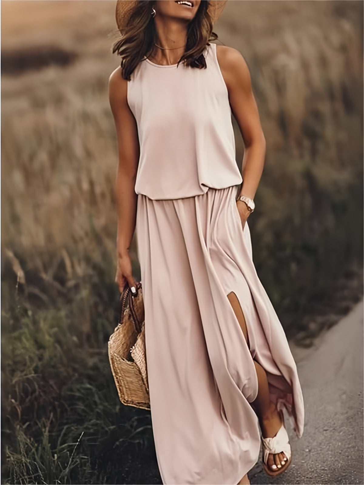 Blouson-Waist Dress by Eleanor Vale