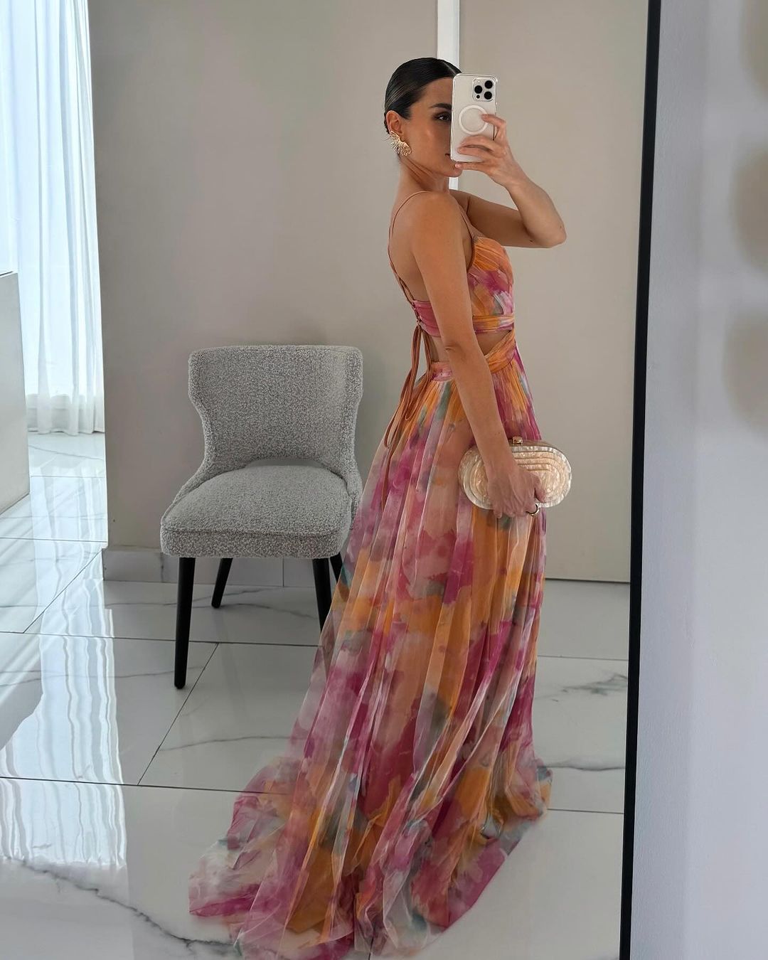 Sunset-Watercolour Maxi Dress by Eleanor Vale