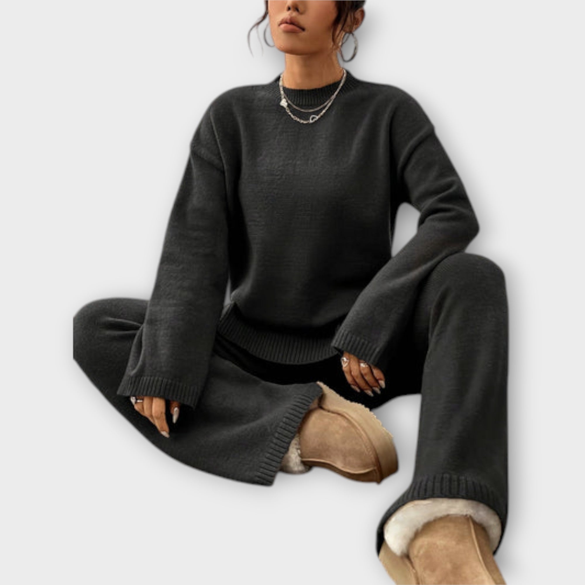 Split-Hem Knit Co-Ord Set by Eleanor Vale
