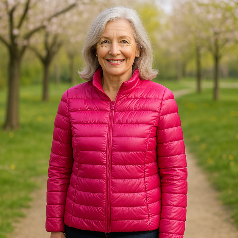 Lightweight padded jacket in blush pink