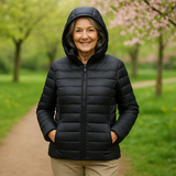 Lightweight padded jacket in classic black
