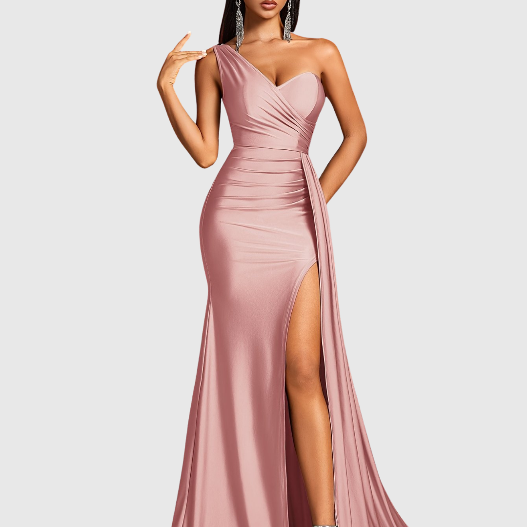 One-Shoulder Fishtail Dress by Eleanor Vale