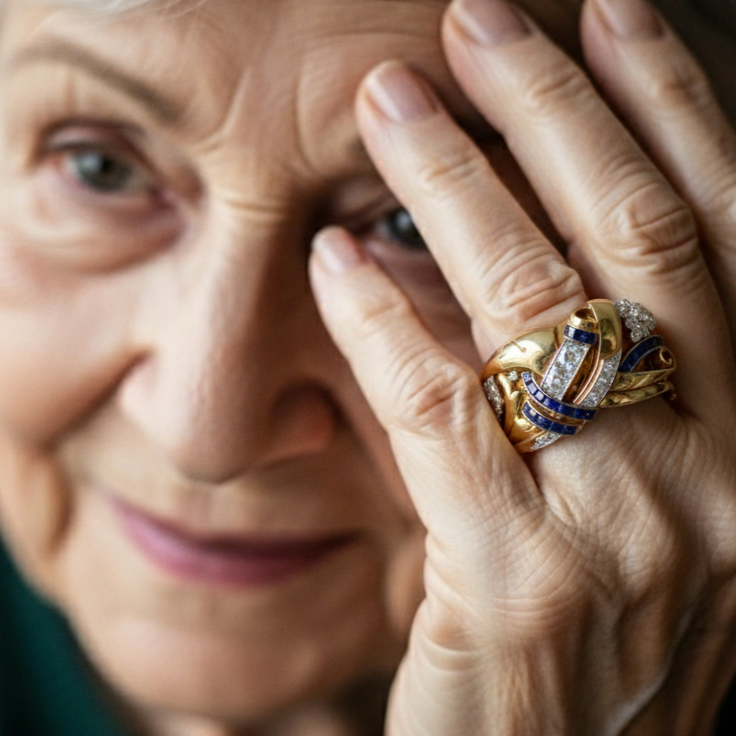Deco-Ribbon Ring by Eleanor Vale