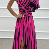 Monochrome-Stripe Dress by Eleanor Vale