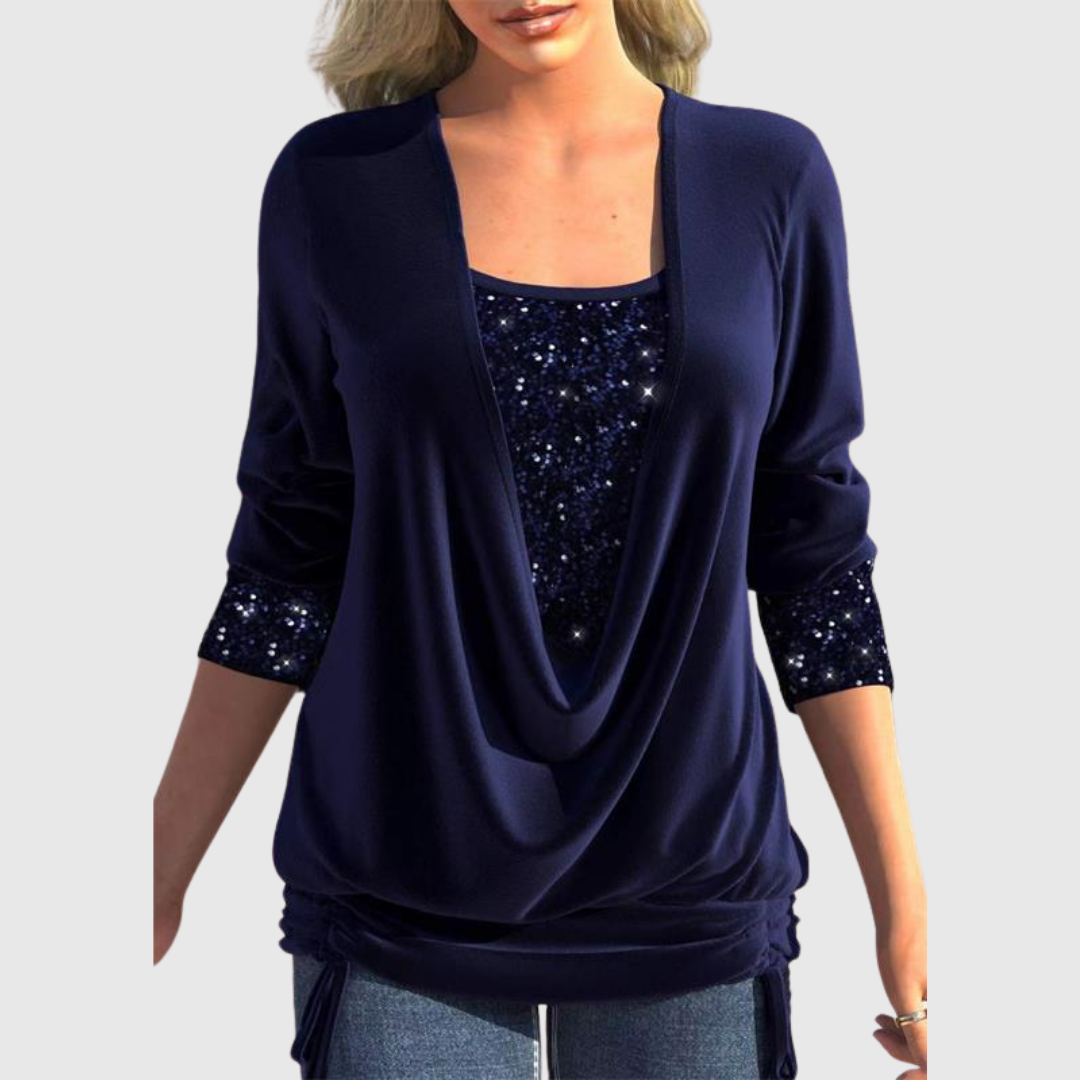 Sequin-Layer Blouse by Eleanor Vale