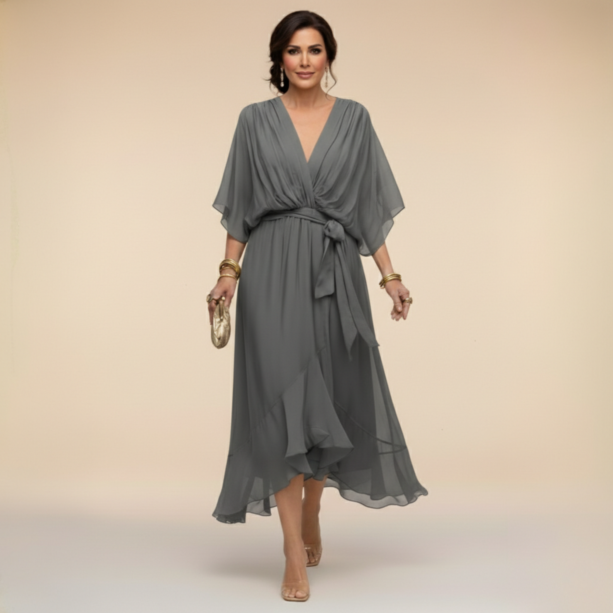 Olive-Wrap Dress by Eleanor Vale