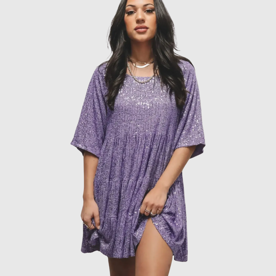Tiered-Sequin Maxi Dress by Eleanor Vale