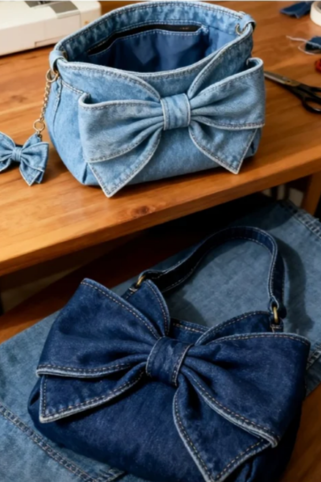 Retro bow detail bag