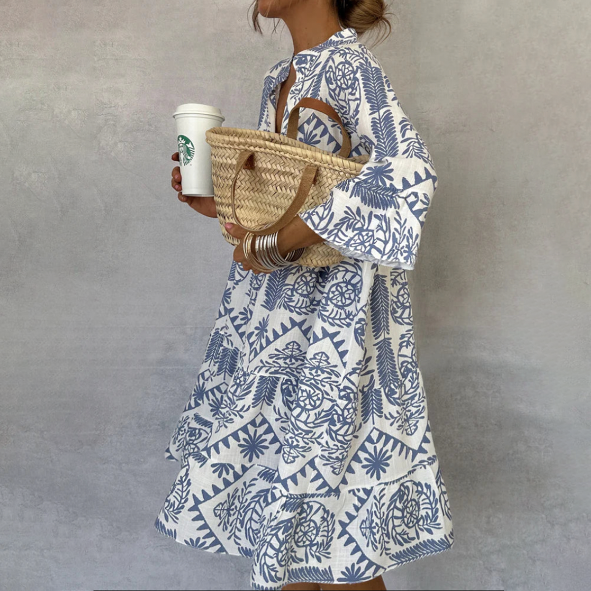 Block-Print Dress by Eleanor Vale