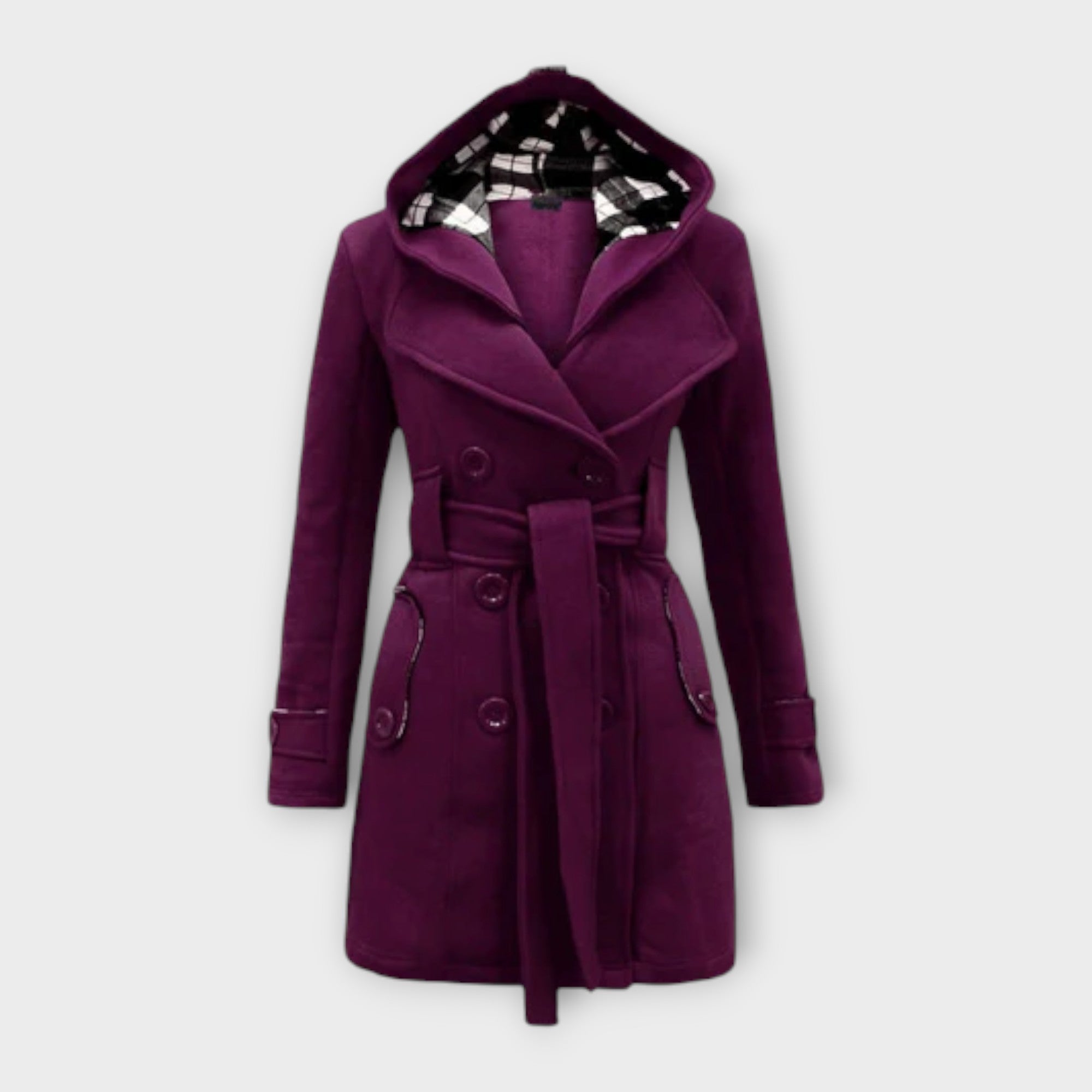 Check-Lined Coat by Eleanor Vale