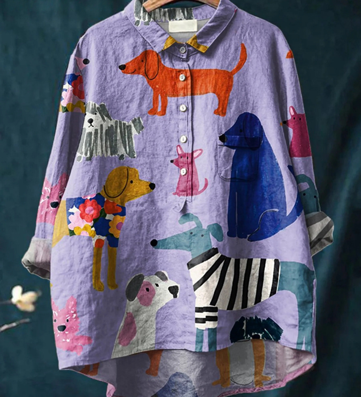Dog-Print Shirt by Eleanor Vale