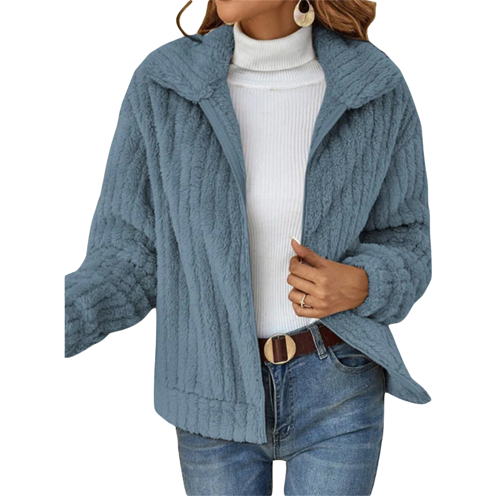 Brushed-Teddy Jacket by Eleanor Vale