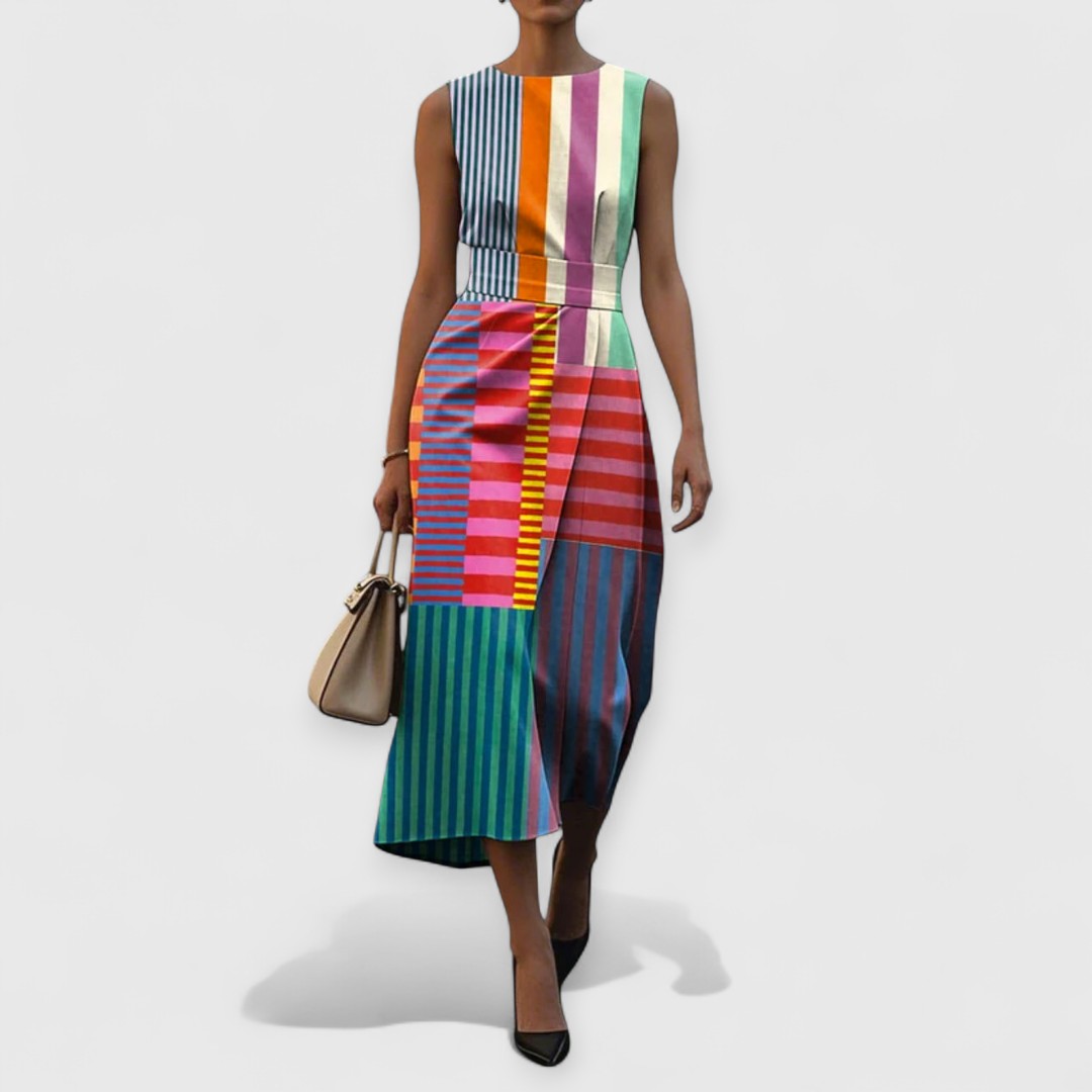 Geometric-Stripe Dress by Eleanor Vale