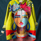 Portrait-Print Shirt by Eleanor Vale