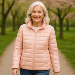 Lightweight padded jacket in pale pink